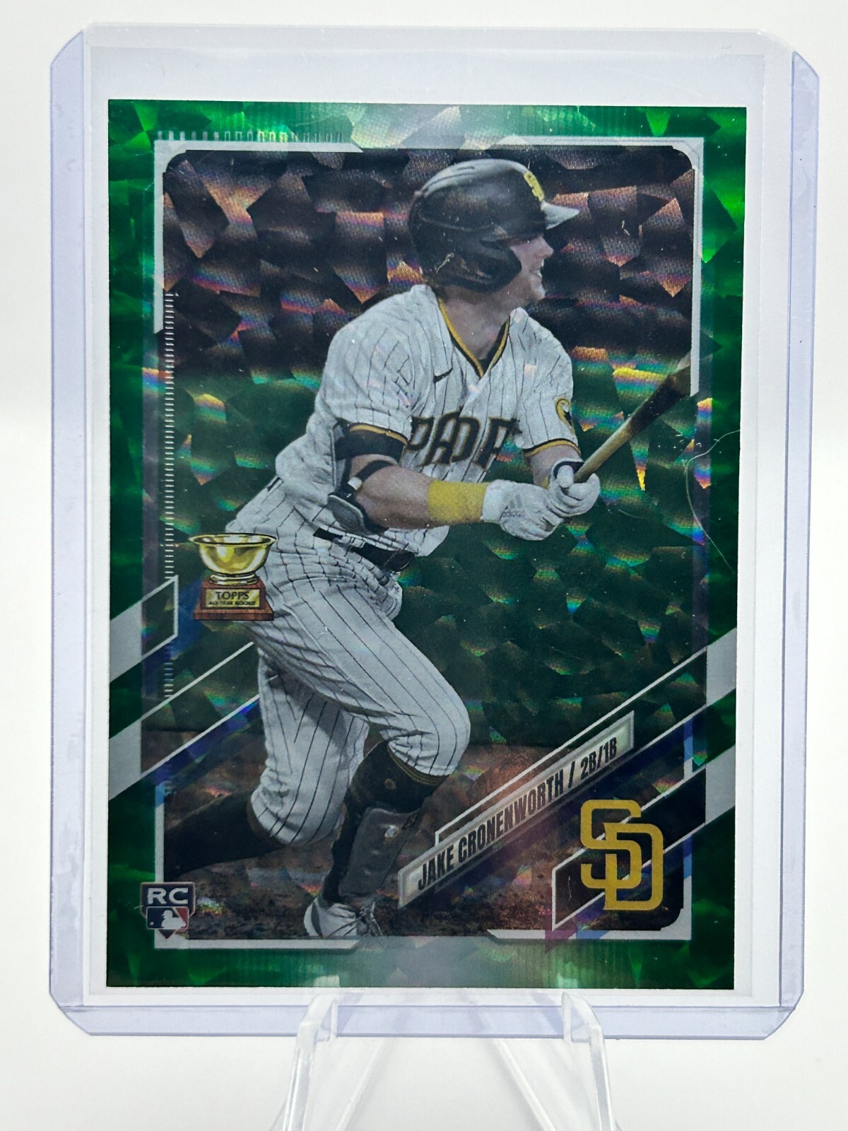 JAKE CRONENWORTH 2021 TOPPS GREEN FOILBOARD 66/499 SAN DIEGO PADRES #371 JC