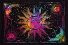 Tapestry Wall Hanging Cotton Printed Burning Sun & Moon Home Decor Poster 40x30