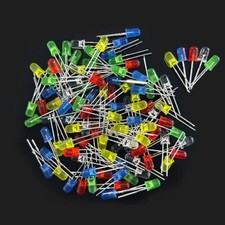Yellow Pink Red Green Blue White 3mm 5mm LED Light Emitting Diode Clear Len LEDs