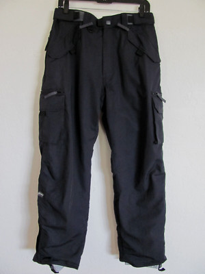 Turbine E408 Cargo Snowboard Pants-Vents-Black- Men's Small  L29