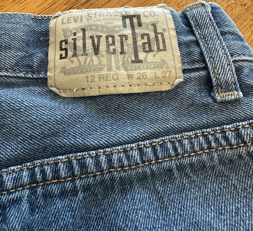 Levi's Silver Tab Jeans Boys Size 12 Regular 26x27 Blue Stay Loose Denim Pants - Picture 6 of 8