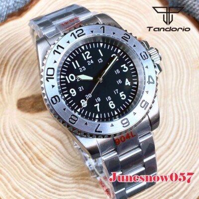20ATM Diver NH35A Mechanical Men Sterile Black Watch Alloy Bezel Sapphire Glass