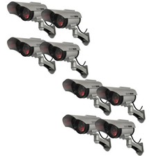 8X Dummy Fake Flashing Light IR LED Solar Security Camera Home CCTV Surveillance