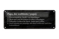 Blechschild Spruch 27X10Cm Papa Der Weltbeste BeschüTzer Deko Schild Tin Sign