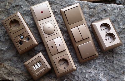 Düwi REV Ritter Everluxe bronze Schalter Steckdose Rahmen Dimmer zusammenstellen