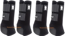 Classic Equine BLACK LEGACY 2 SYSTEM Front & Hind Value 4 Pack Medium M Boots