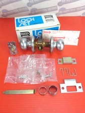 RUSSWIN - Cylindrical Closet Lock Set BRUSHED CHROME, 2-3/4" (NEW in BOX)