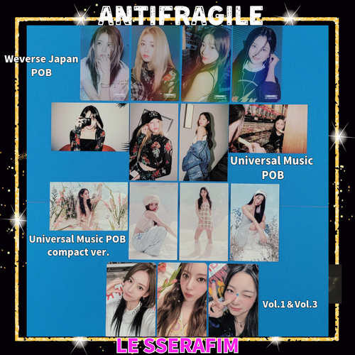 Scheda fotografica LE SERAFIM ANTIFRAGILE mini album weverse universale POB - Foto 1 di 50