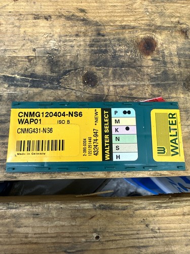 NOS WALTER CARBIDE INSERTS-1 Pack Of 10- CNMG120404-NS6 WAP01 ISO B CNMG431-NS6 - Picture 2 of 2