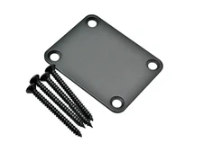 Black Guitar Neck Plate with 3/4" mounting screws US Size