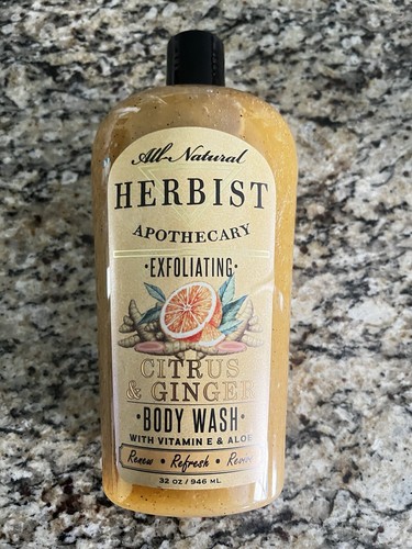 All Natural Herbist Exfoliating Citrus Ginger Body Wash 32 Oz Vitamin E & Aloe🔥 - Picture 5 of 5