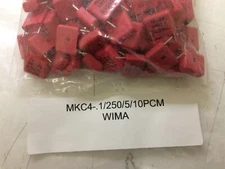 MKC4-.1/250/5P10PCM WIMA CAPACITOR FILM .1UF 250 VOLTS 10% RADIAL 10 PIECES