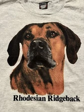 Vintage:  NOS Rhodesian Ridgeback Dog XL Ash T-Shirt  Single Stitch.  USA.