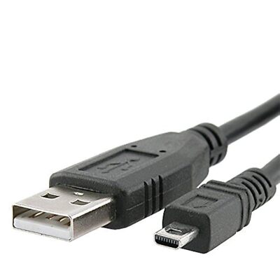Black Usb 2.0 A To 8pin Mini B Cable W/ferrite 1m / 3ft For Digital Camera Mp3 O