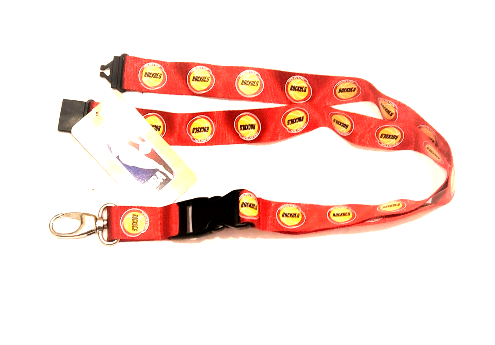 Houston Rockets Retro Logo Lanyard Keychain 2Sided W/Detachable Clip