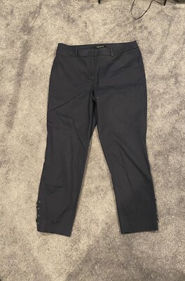 (1) Trendy Navy Pair of Talbots Dress Pants W/Minor Stains Women s Size 6