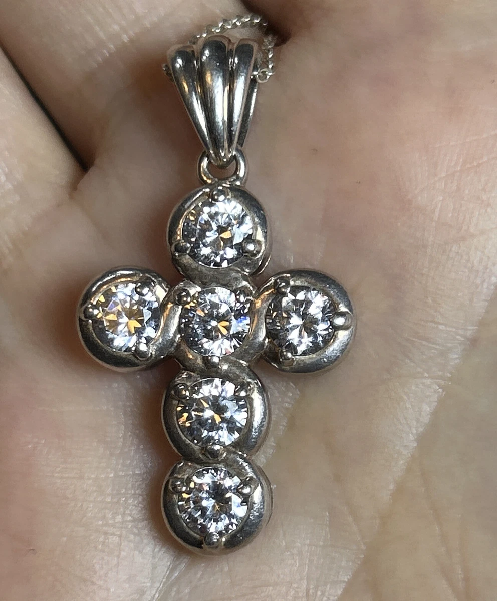 Large sterling silver clearance cross pendant for sale