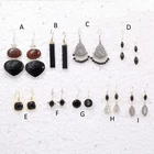 925 Silver Handmade Jewelry Black Onyx Dangle Silver Earring For Birthday Gift