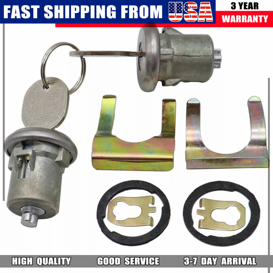 New Pair Door Locks Cylinder LH & RH Fits Chevrolet 1970-1997 With Keys 608307 - Изображение 3 из 4