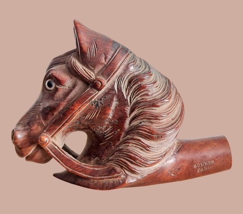 pipe fourneau tuyau bois sommer paris décor tété de cheval animal équestre - Bild 1 von 7