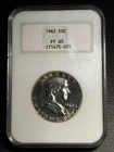 1962  Franklin Half Dollar NGC PF 65 Hologram No Line Fatty OH