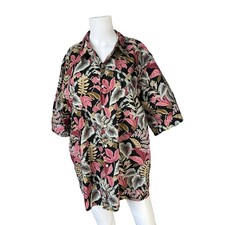 Reyn Spooner Hawaiian Traditionals Colorful Leaf Print Cotton Mens Size XL