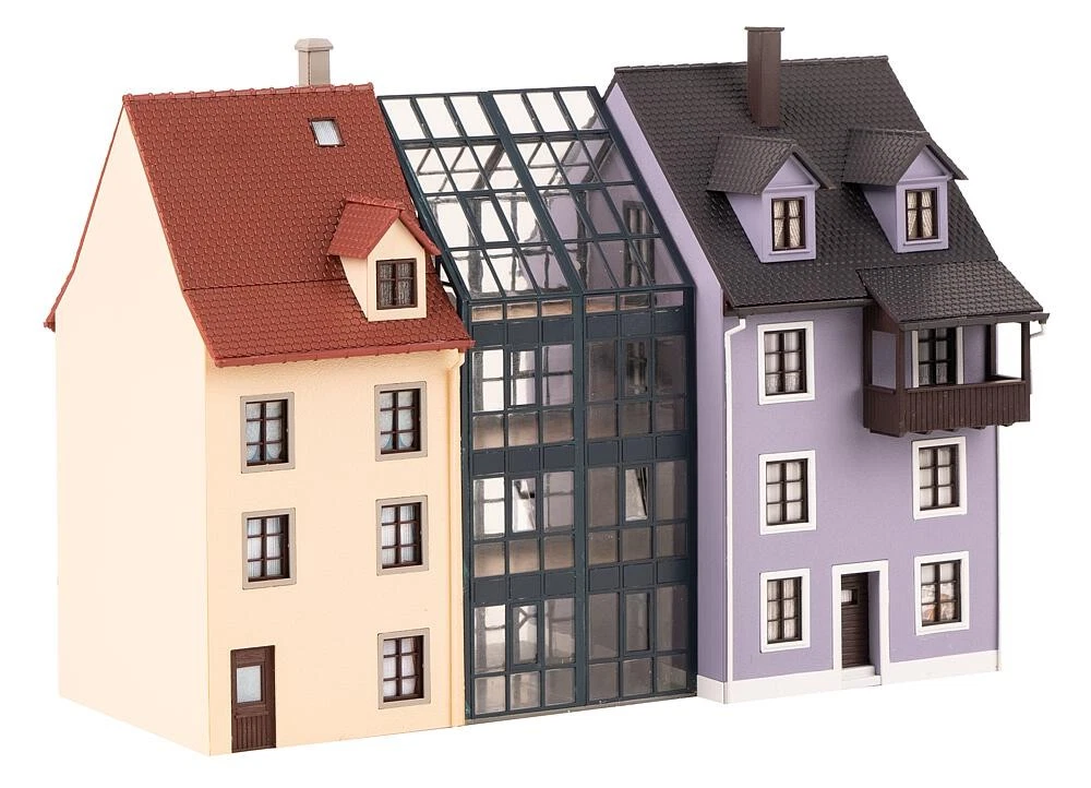FALLER 130707 Row of small town houses 1:87 H0 Gauge # NEW in OVP #