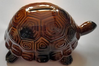 vintage ceramic tortoise money box