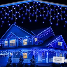 Christmas Icicle Lights - 32Ft 8 Modes Waterproof Christmas Lights Connectable w