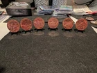 6 Dinosaur 1 oz .999 Fine Copper Rounds T-Rex Triceratops Spinosaurus Coin Lot