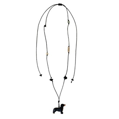 Stylish Dachshund Dog Necklace Handmade Resin Necklace Fashion Unisex Jewelry