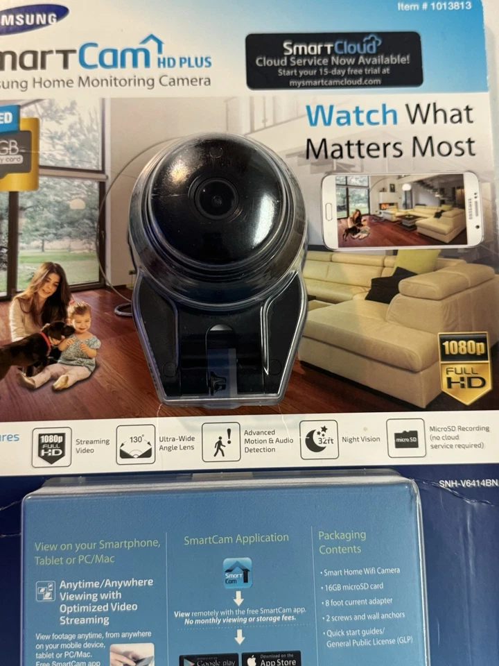 Sistema de cámara de monitoreo para el hogar Samsung SmartCam 1080P Full HD Plus nuevo en caja Foto 4 de 4