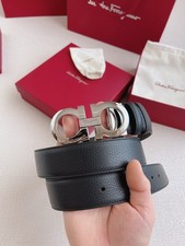 Salvatore Ferragamo Leather Belt Gancini Buckle NEW In Box