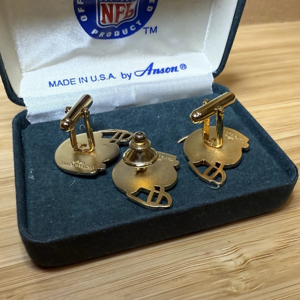 Gemelos de casco de colección 1996 Green Bay Packers completos con estuche - Anson NFL Foto 2 de 4