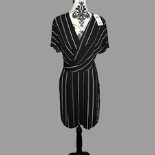 Miss Selfidge Black White Short Dress Size UK 10 BNWT