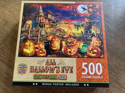 MASTER PIECES JIGSAW PUZZLE , ALL HALLOW'S EVE ,500 PIECES PRE-OWNED COMPLETE!