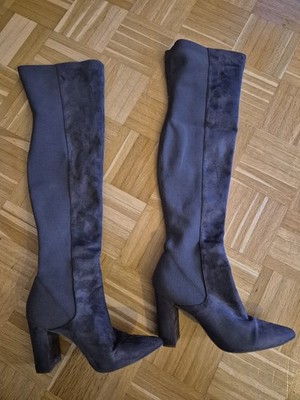 Overkneestiefel Steve Madden 41 Grau TOP Zustand 