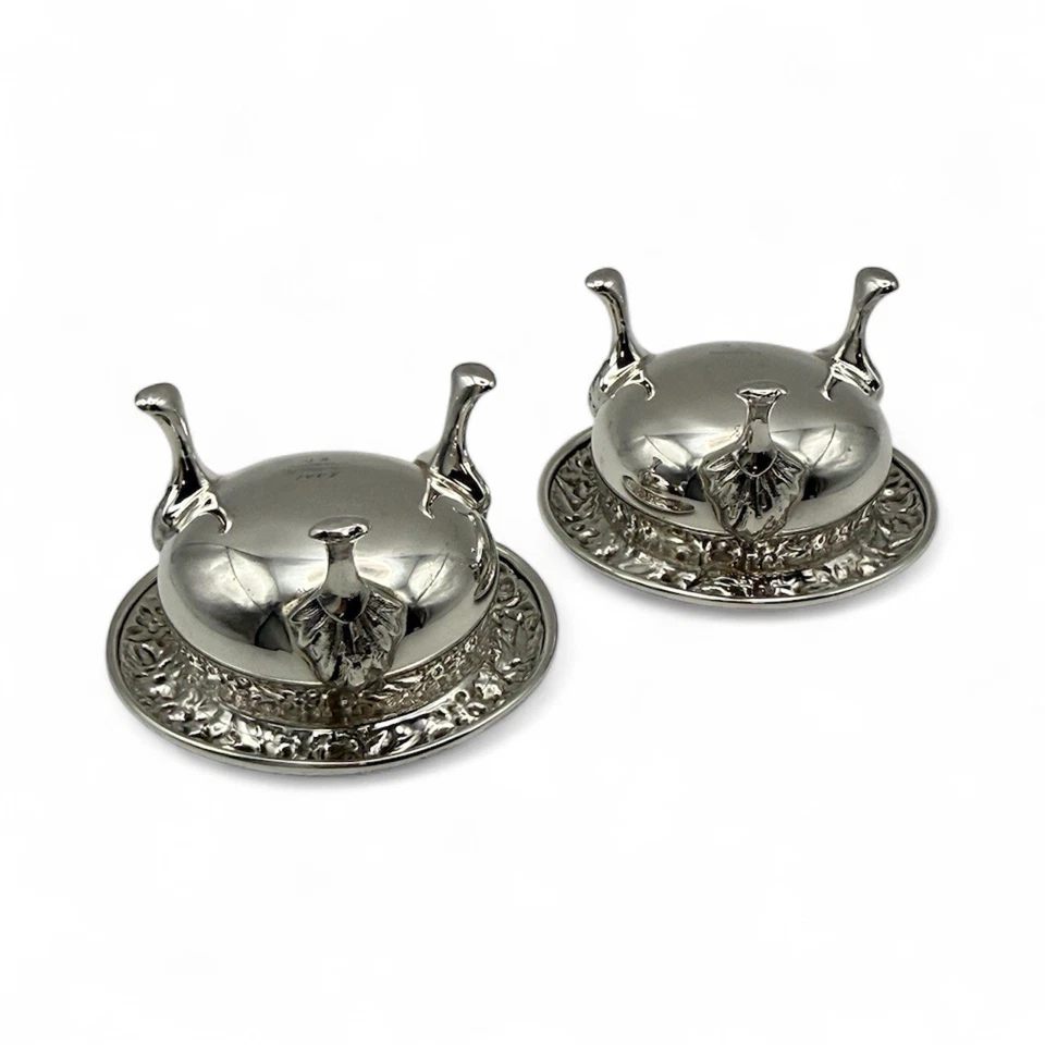 S. KIRK & SON REPOUSSE PLATA ESTERLINA BODEGA ABIERTA POZO PLATO, JUEGO DE 2 Foto 2 de 4