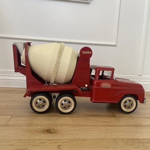 1960's Tonka Toys Mound Minn. Red Cement Mixer Truck No. 620, Pressed Steel