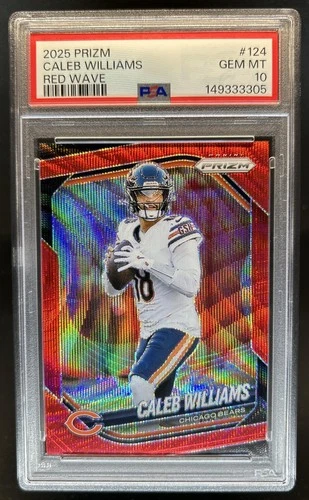 2025 Panini Prizm Caleb Williams Red Wave #/149 Bears PSA 10 GEM MINT