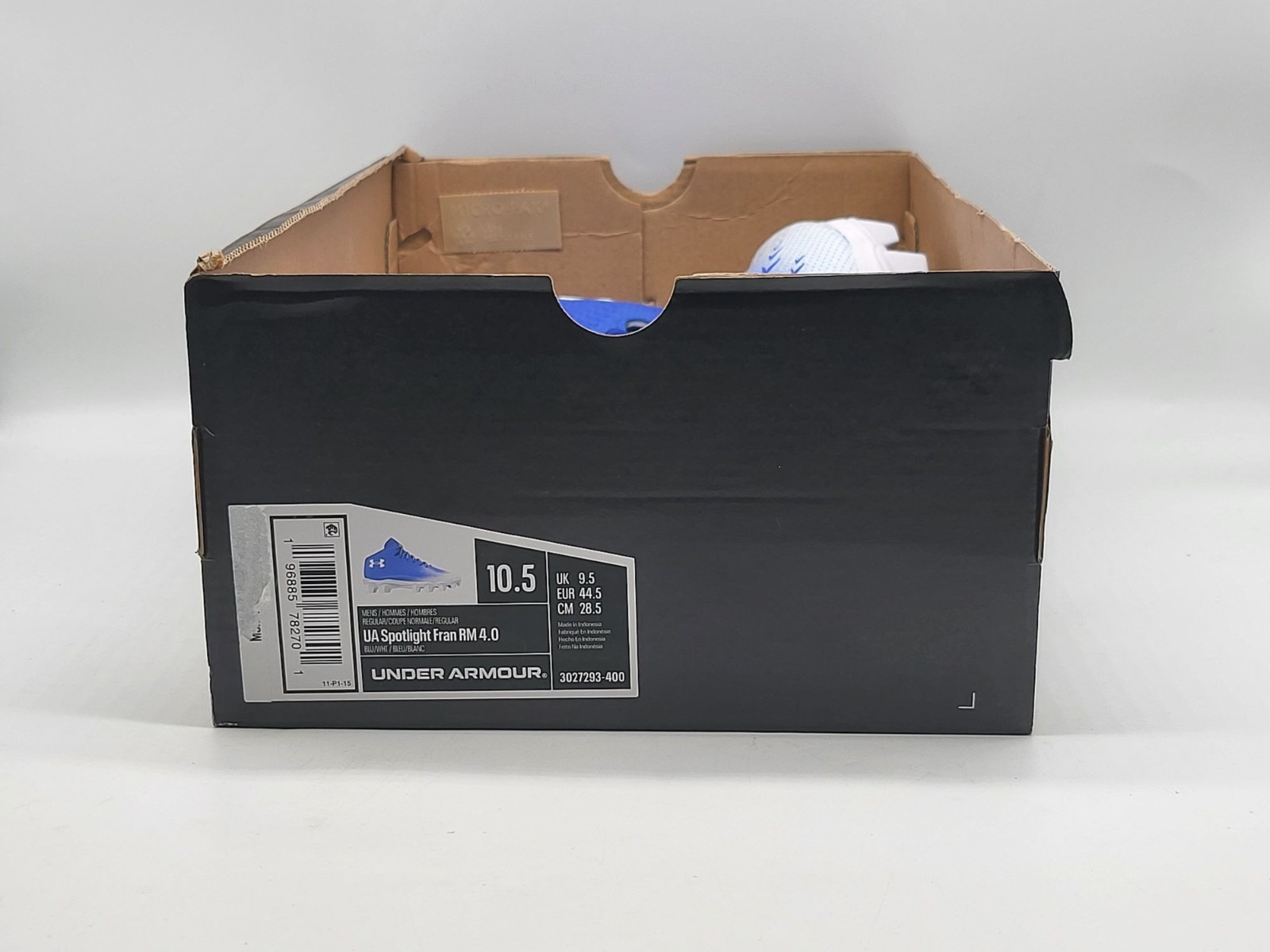 Under Armour Spotlight Franchise RM 4.0 Men Football Cleats Sz 10.5 Royal Blue thumbnail 10