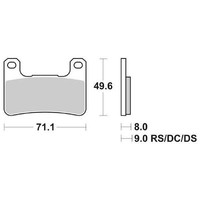 BremsbeläGe Vorne Racing SBS 806 Dc Suzuki GSX R 750 2008 2010