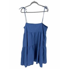 Everlane The Gauze Mini Tiered Dress in blue Size XL