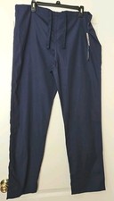 Landau Unisex Reversible Drawstring Blue Scrub Pant Style 7602 Size M NWT NB2008