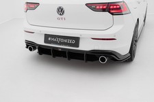 Heckansatz Diffusor V.4 passend für VW Golf GTI Mk8 schwarz-rot
