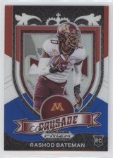 2021 Panini Prizm Draft Picks Crusade Red White & Blue Rashod Bateman #166 2l4