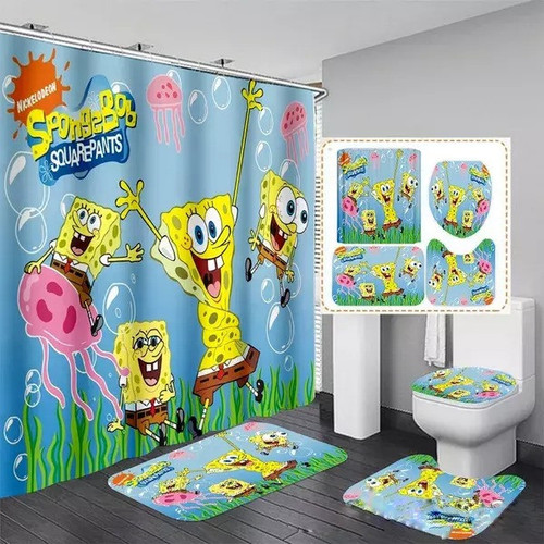 Funny Cartoon Gift SpongeBob SquarePants ver2 Shower Curtain or Bathroom Sets