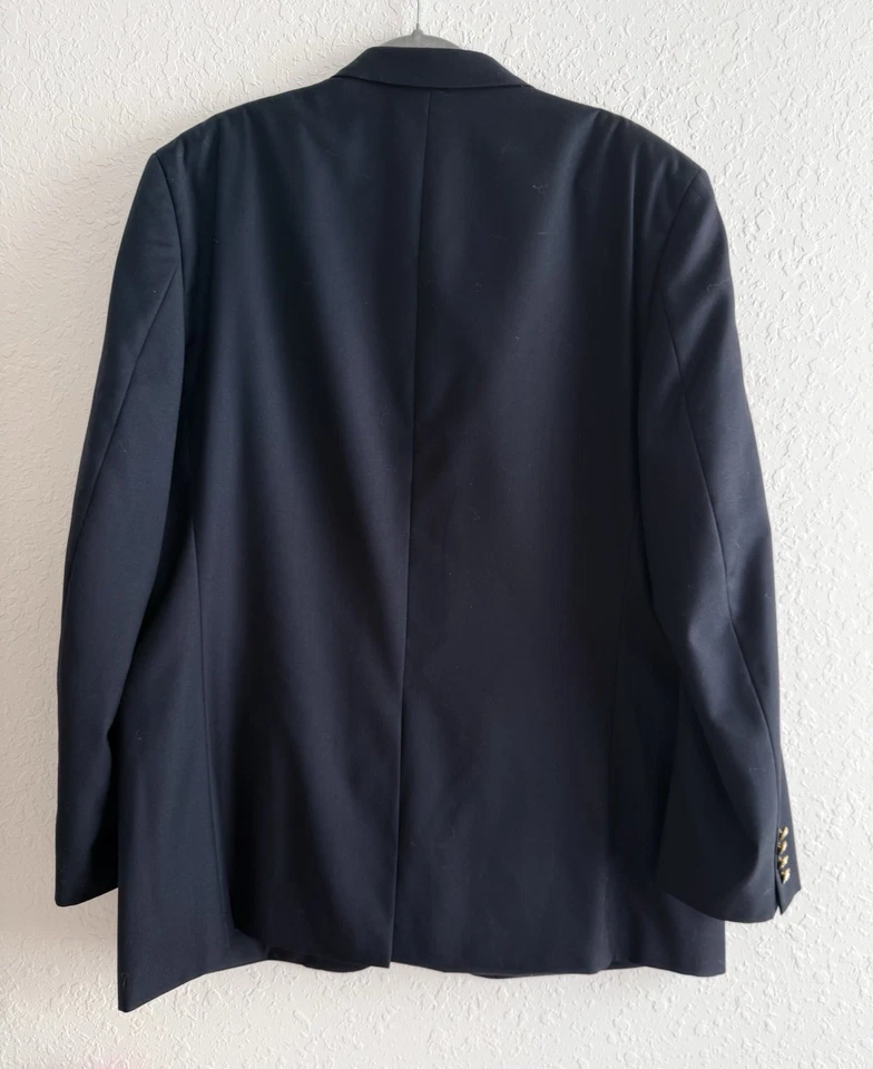 Blazer de Lana para Hombres 48L Azul Marino Forrado Botón Dorado Lauren Ralph Lauren Chaqueta Foto 2 de 4
