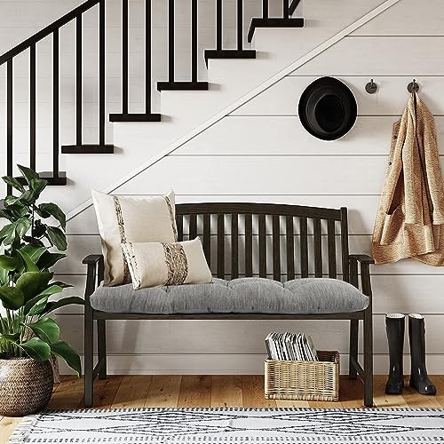 40 Inch Classic Solid Color Bench Cushion with Ties, Super Soft Indoor - Picture 8 of 8