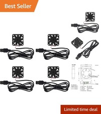 Efficient USB Cooling Solution - 4-Pack 5V Brushless Fans for Small Devices